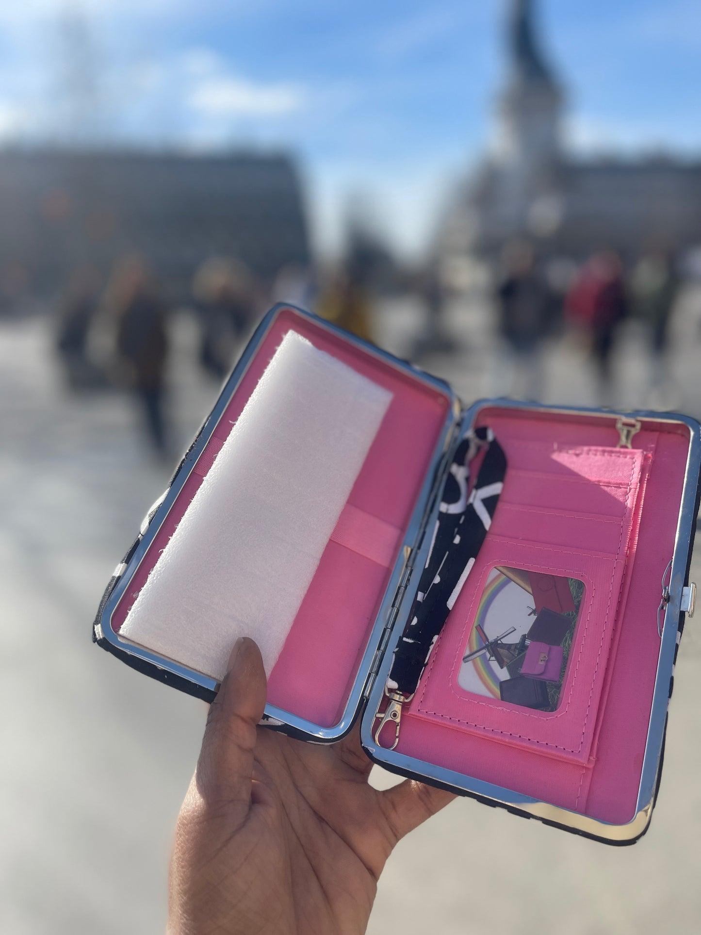 Black and white female wallet