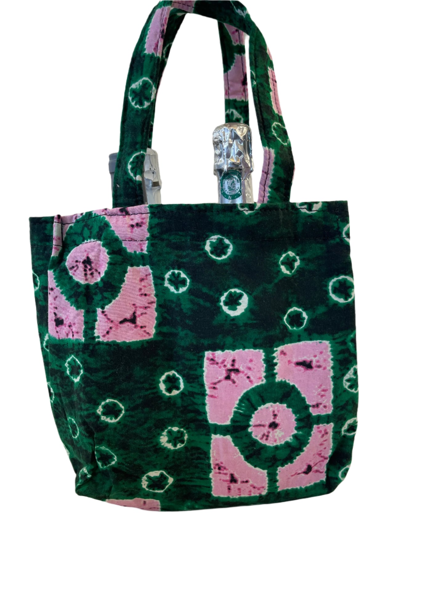Green Wine Bag for Four Bottles