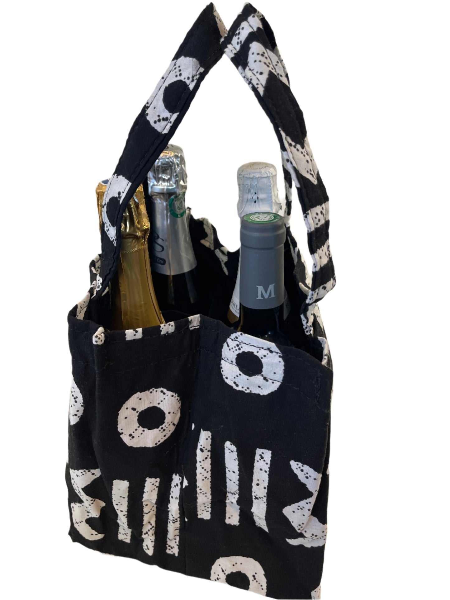 Black Wine Bag for Four Bottles