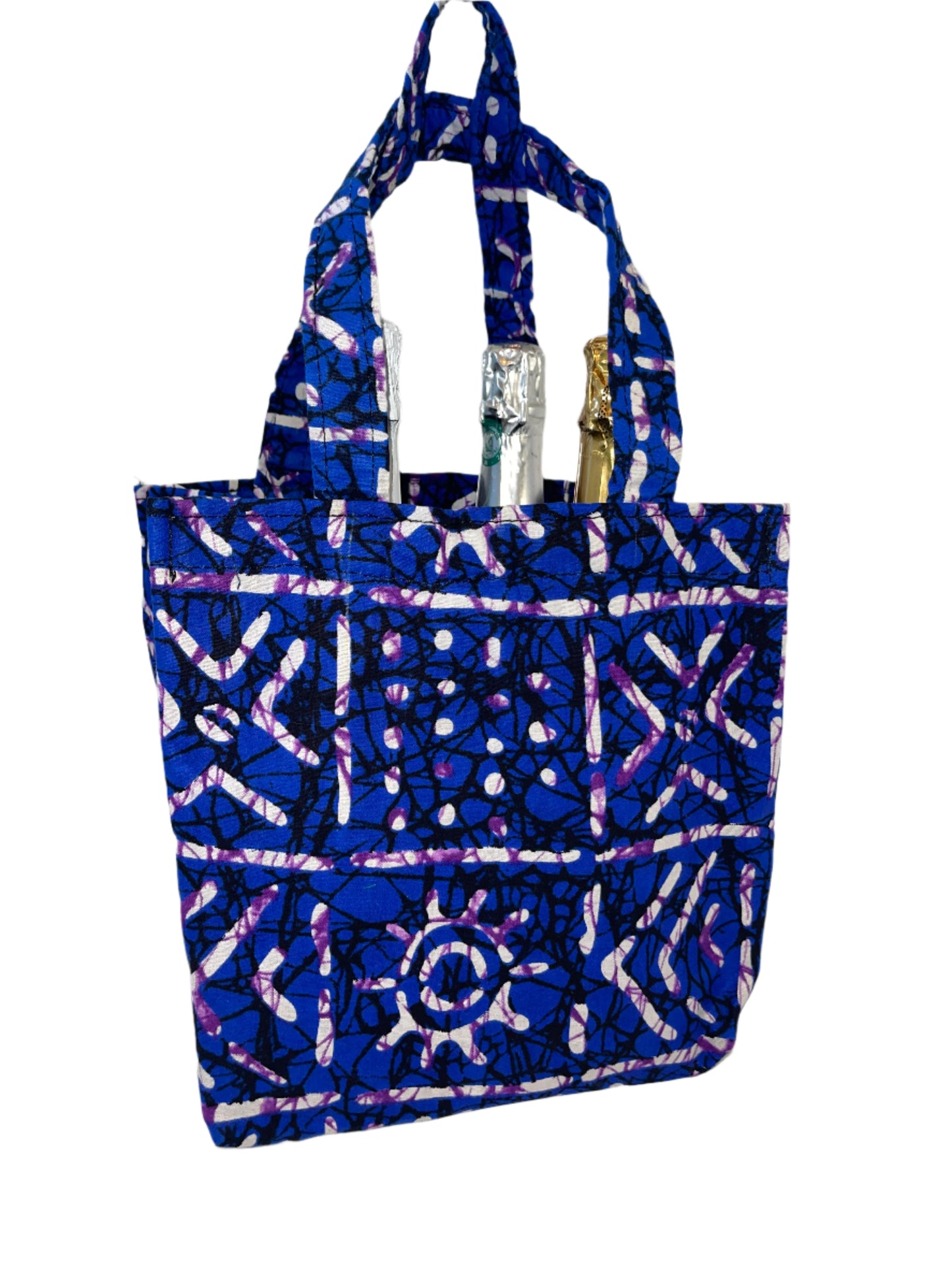 Blue Wine Bag for Four Bottles