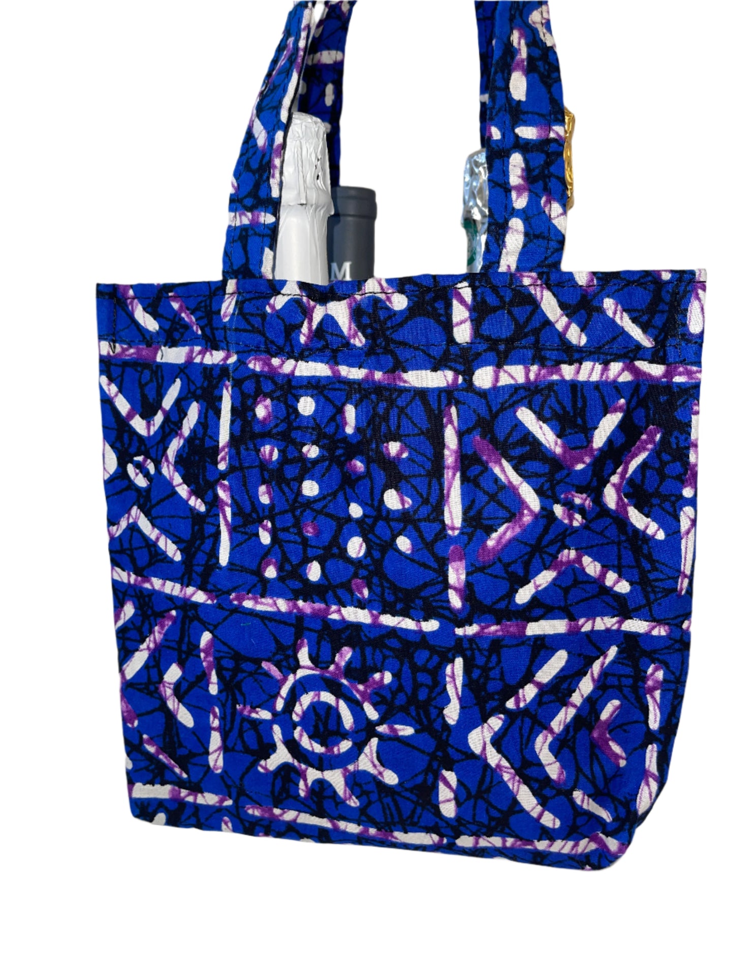 Blue Wine Bag for Four Bottles