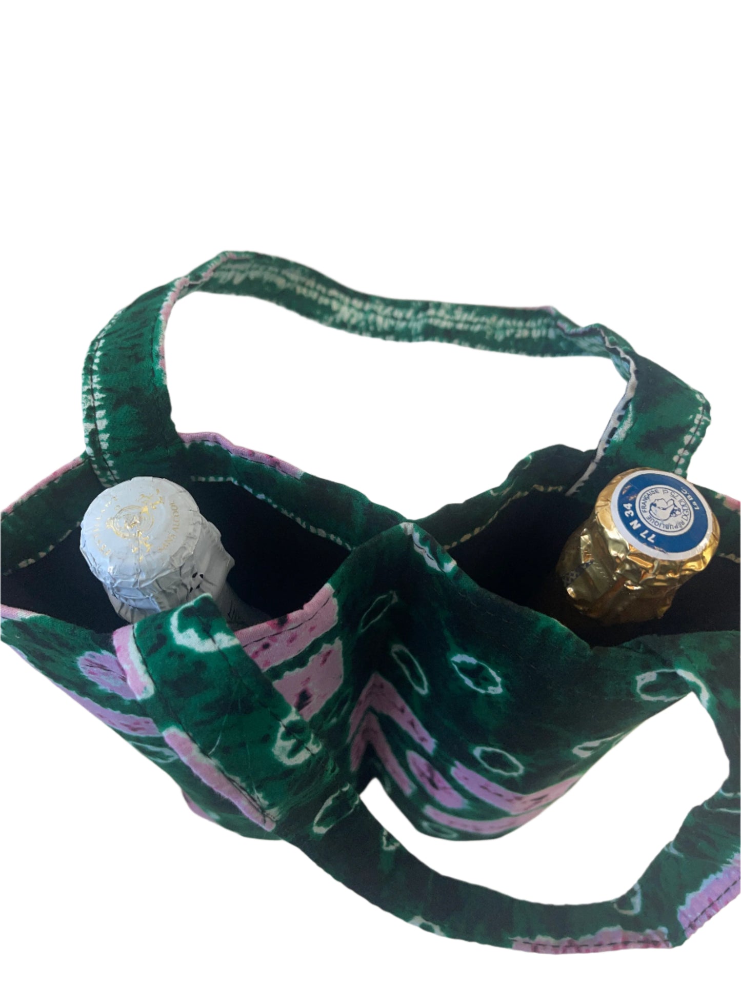 Green Wine Bag for Two Bottles.