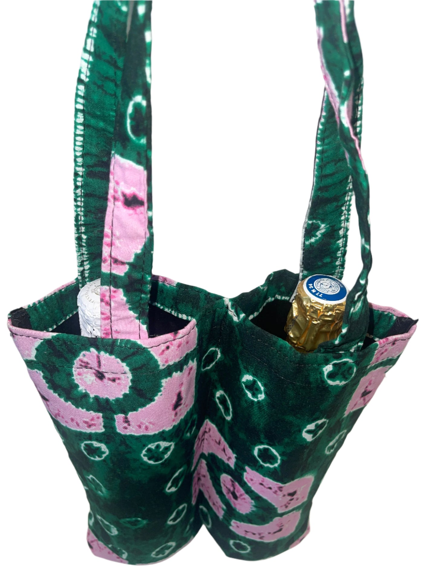 Green Wine Bag for Two Bottles.