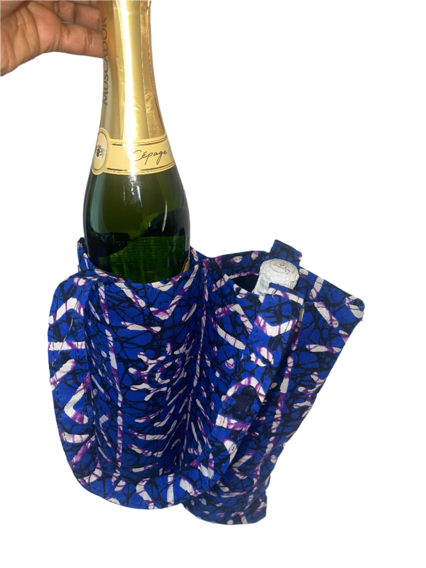 Blue Wine Bag for Two Bottles.