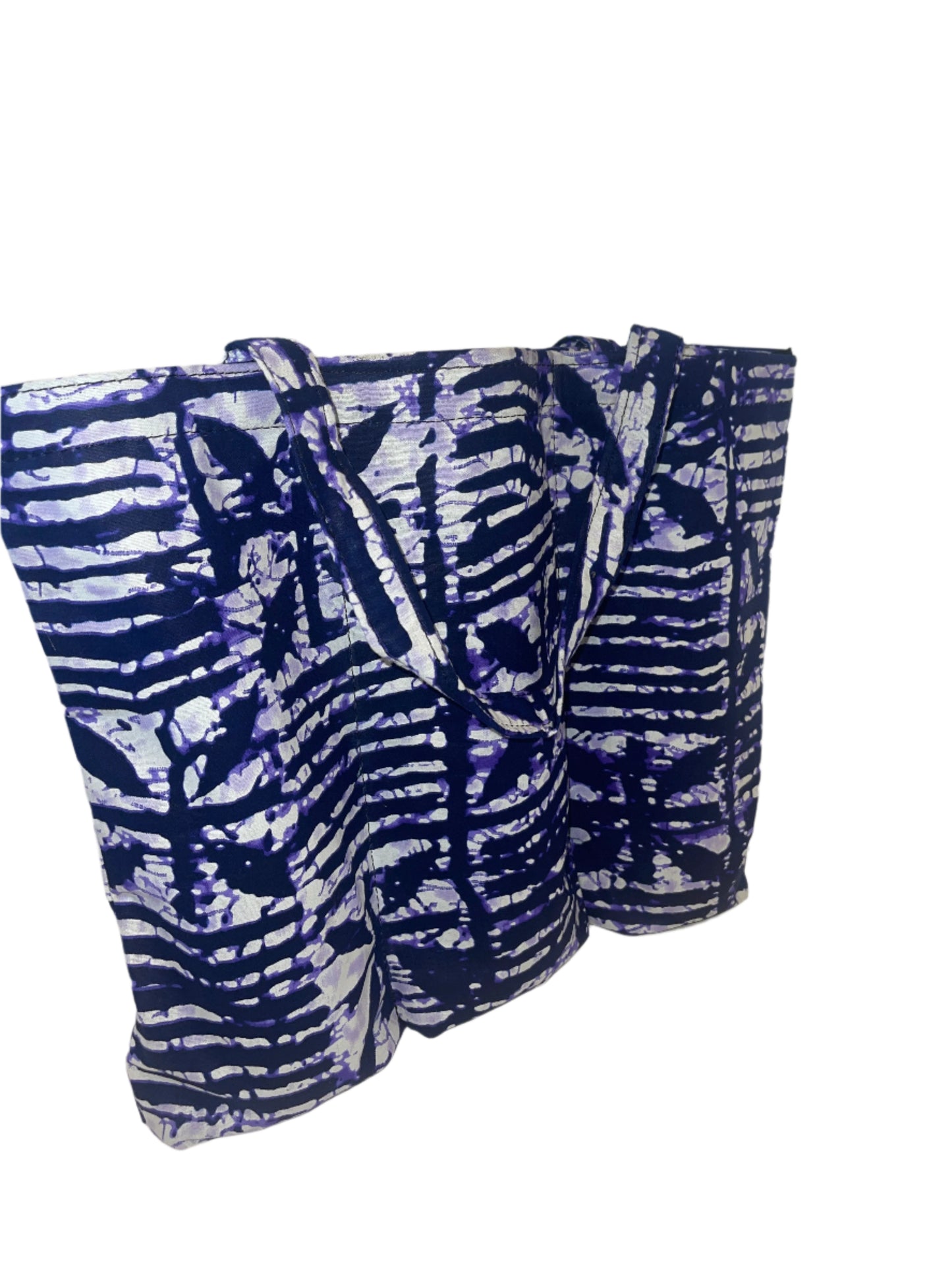 Blue Leopard Wine Bag for Three Bottles