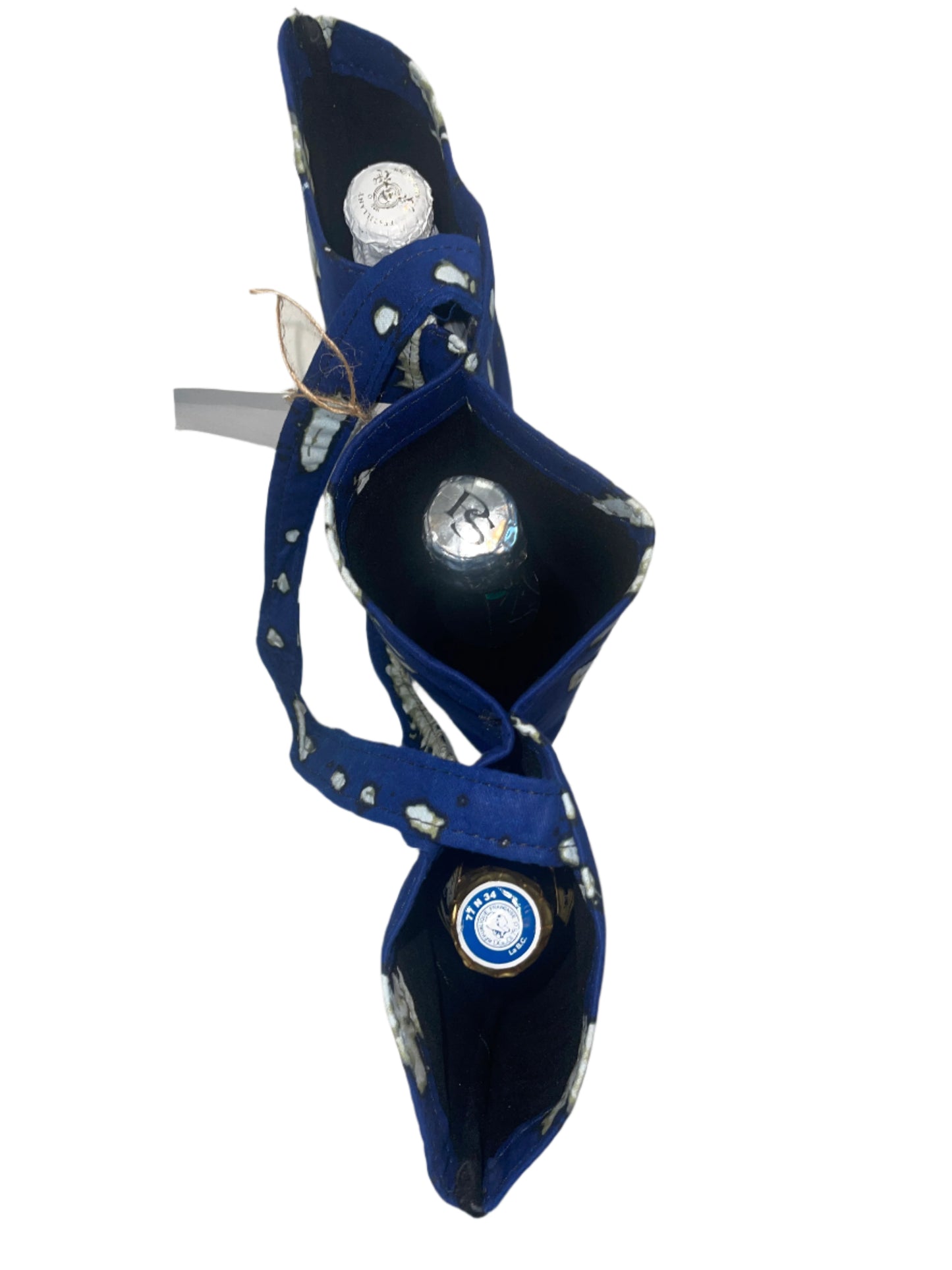 Blue Wine Bag for Three Bottles