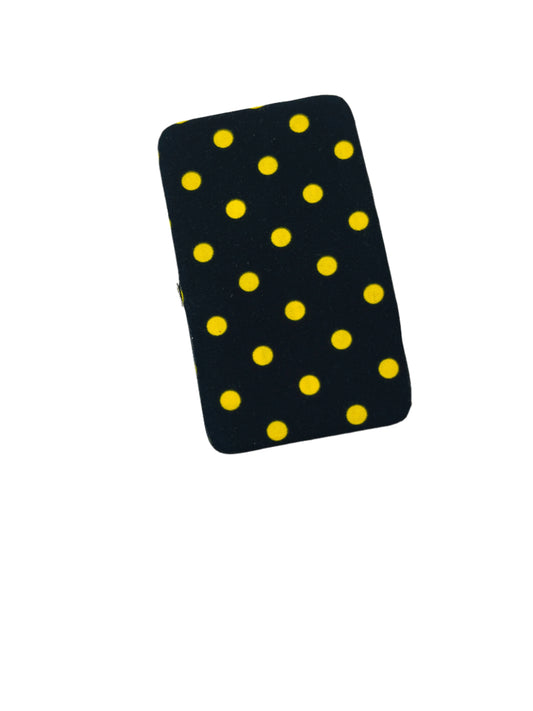 Yellow poker dots female wallet