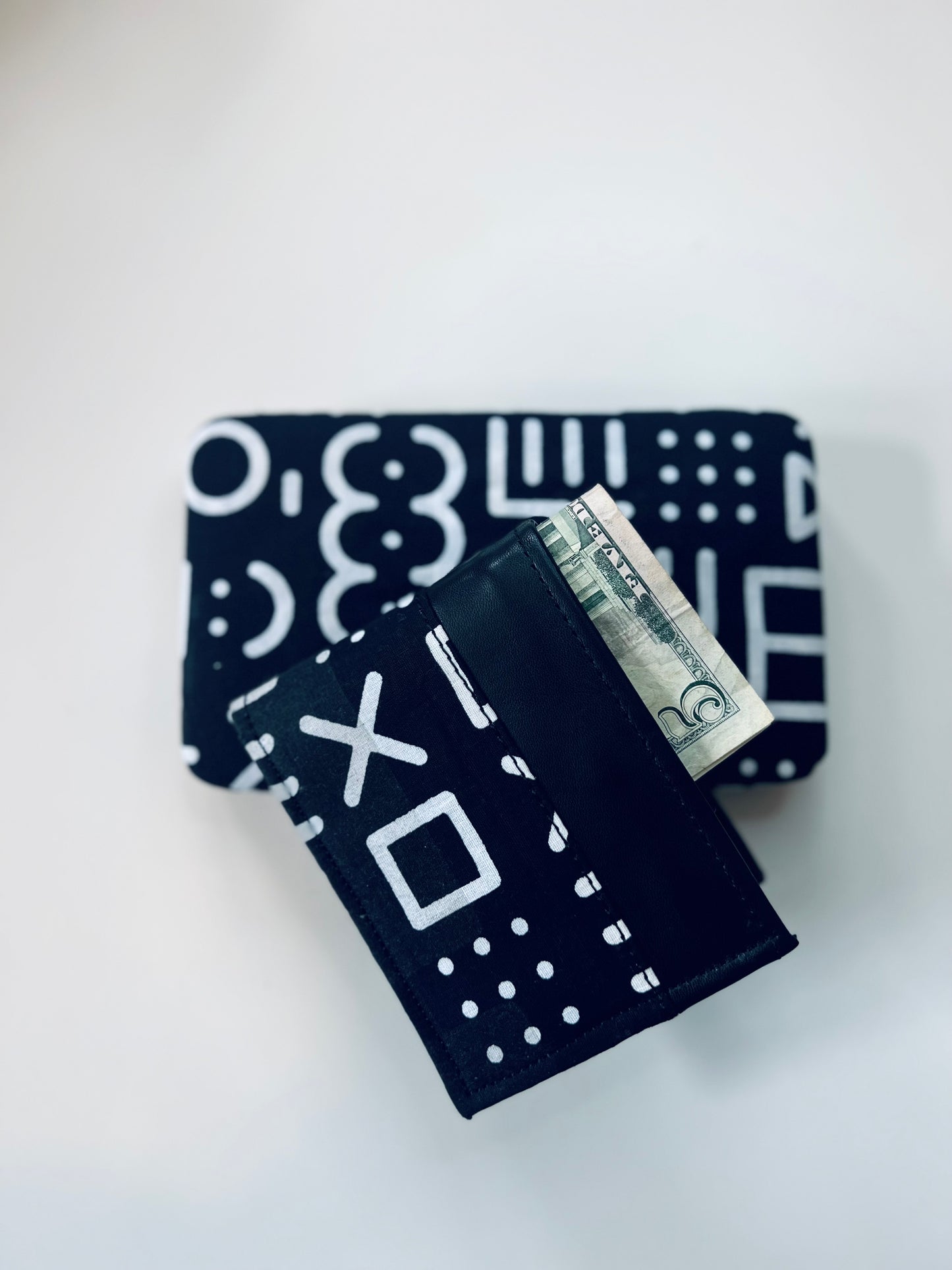 Black and white female wallet
