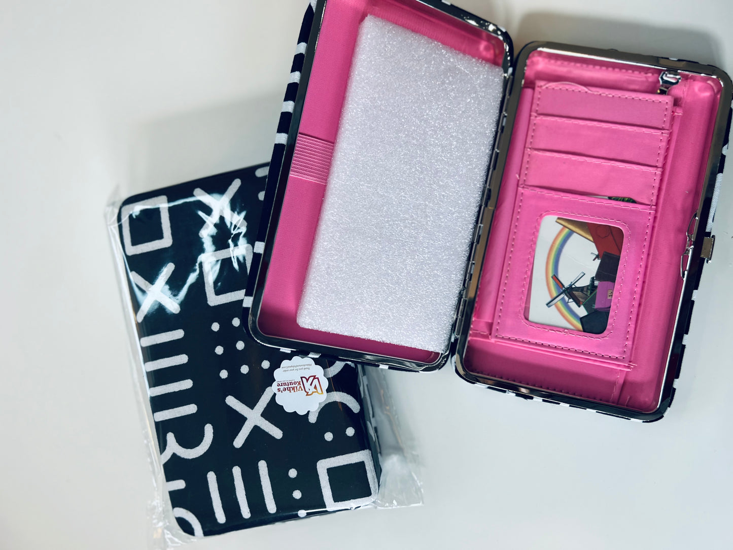 Black and white female wallet