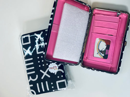 Black and white female wallet