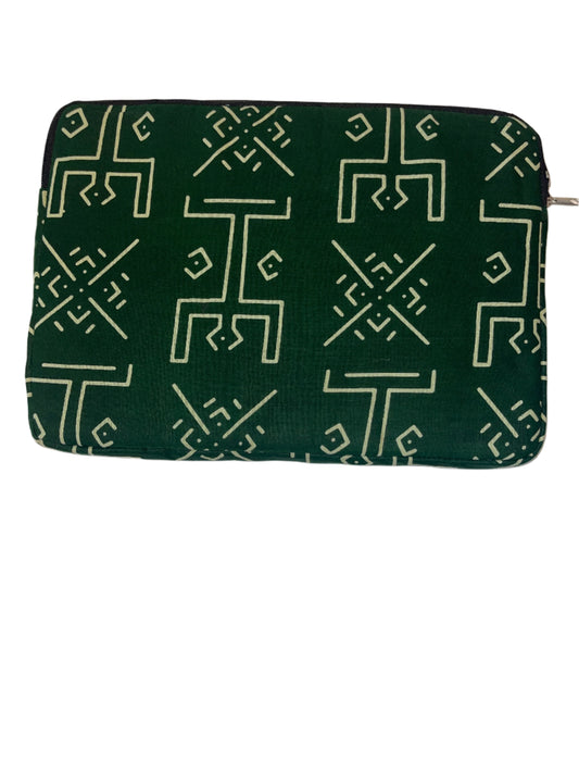 Green Tribal print Laptop sleeve