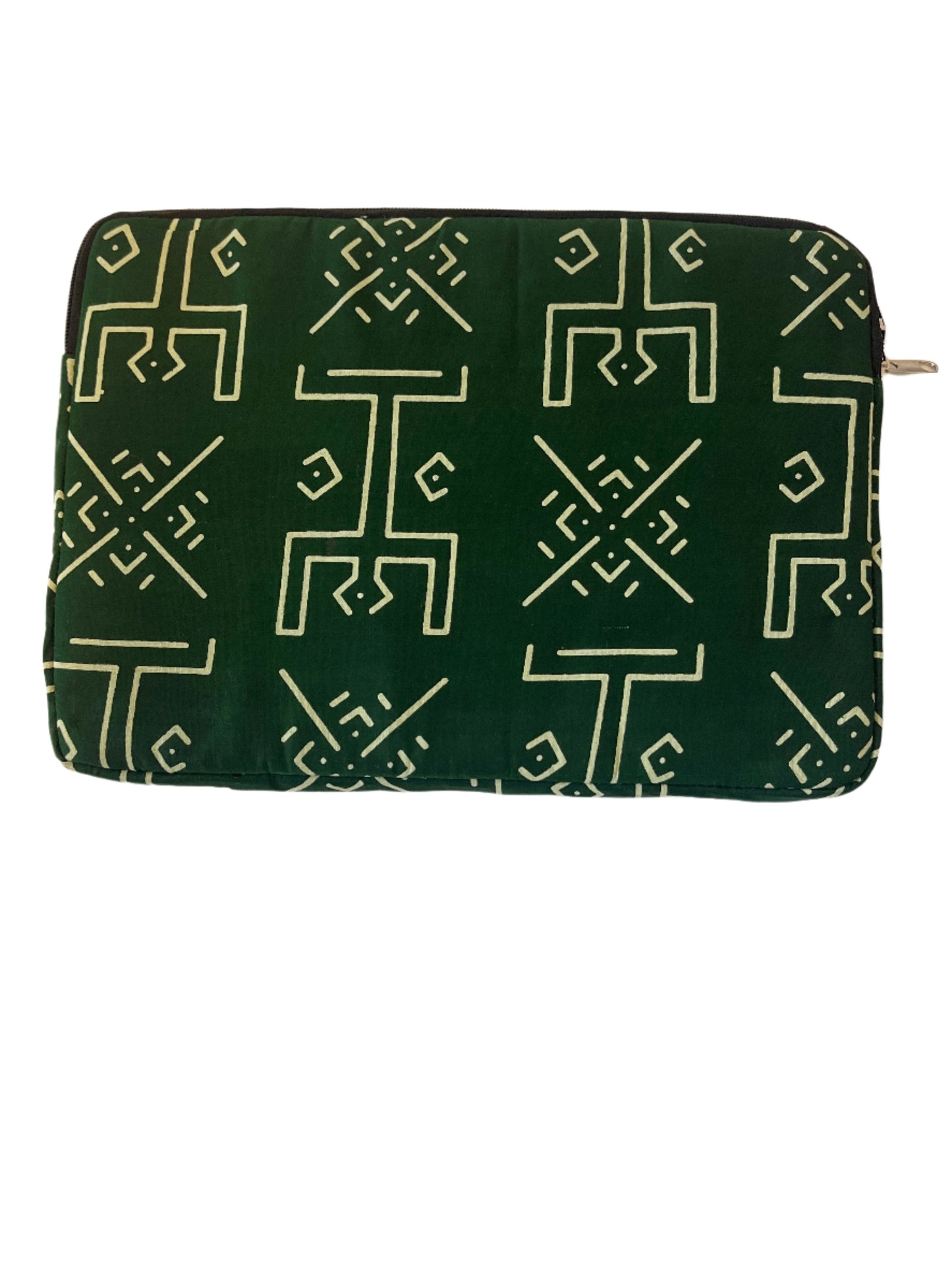 Green Tribal print Laptop sleeve