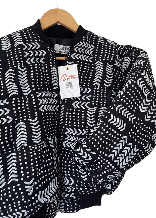 MONOCHROME MAZE BUMPER JACKET