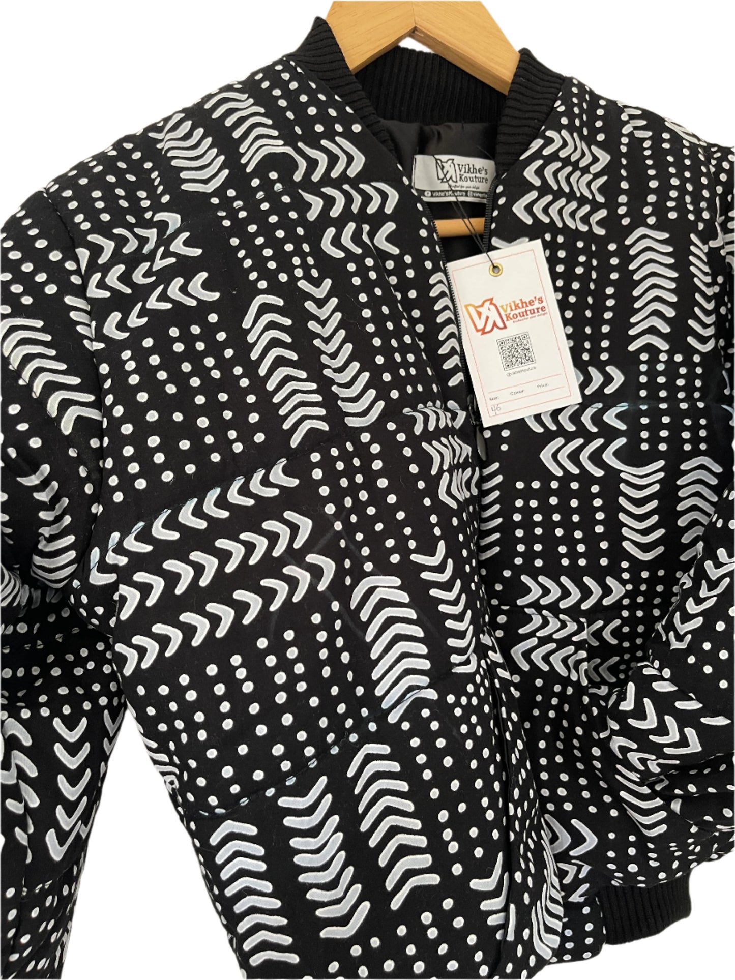 MONOCHROME MAZE BUMPER JACKET