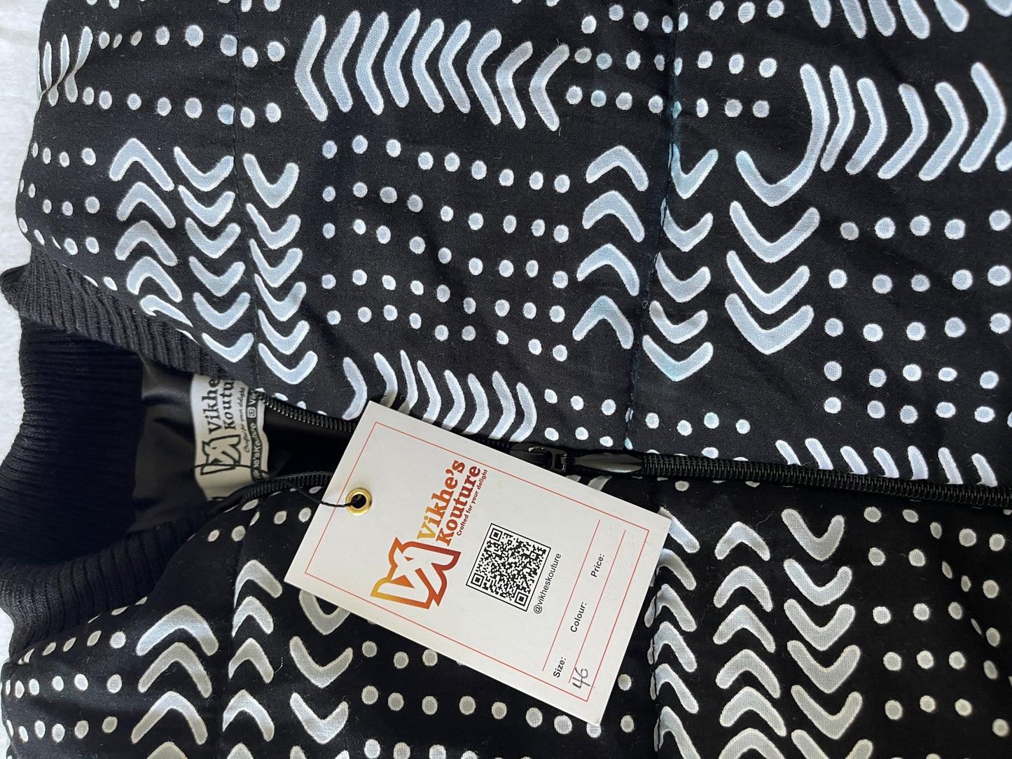 MONOCHROME MAZE BUMPER JACKET