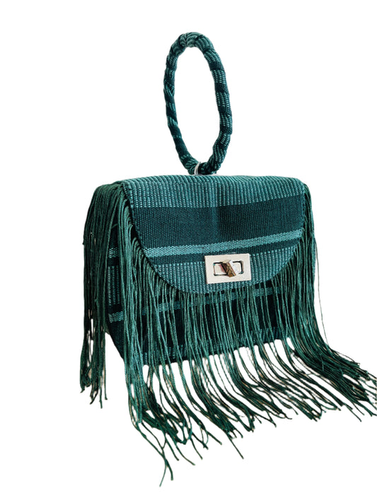 Green Fringe Bag