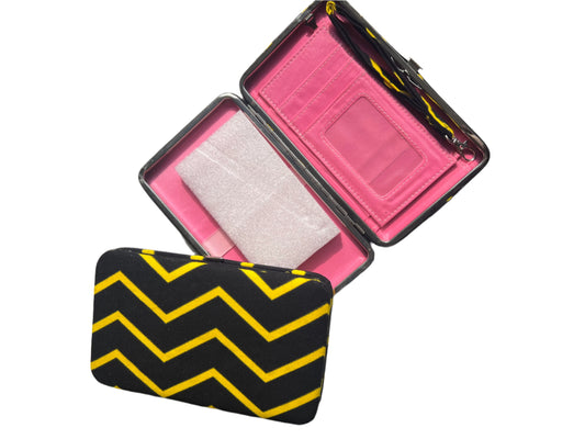 Yellow and Black female wallet