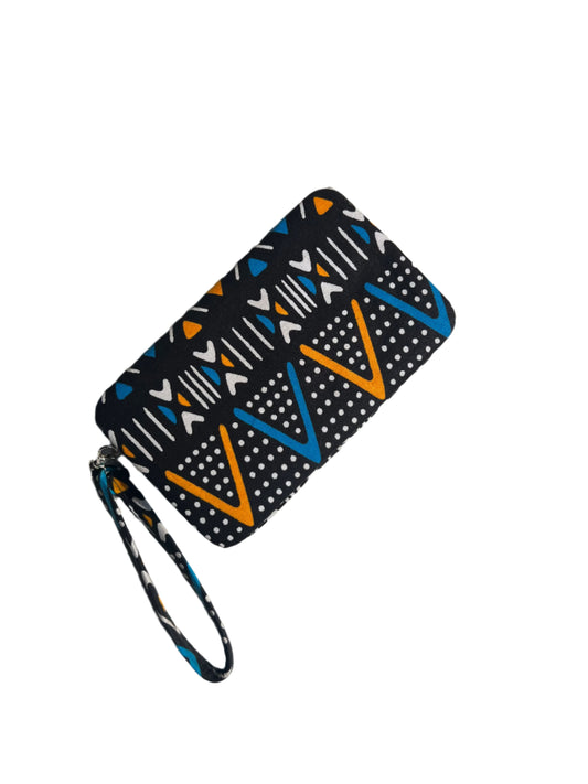 Black, Blue and white female wallet
