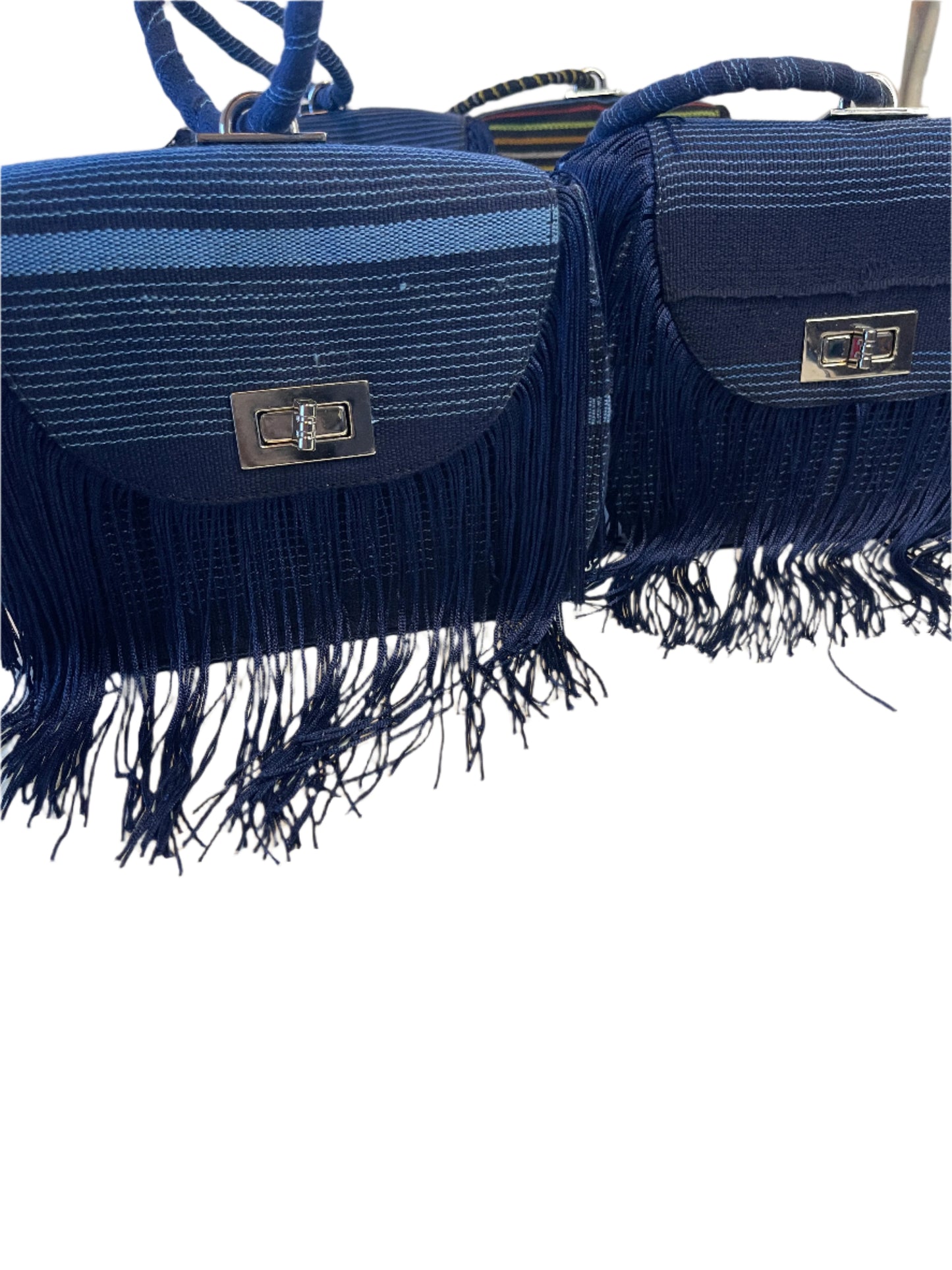 Blue Fringe Bag