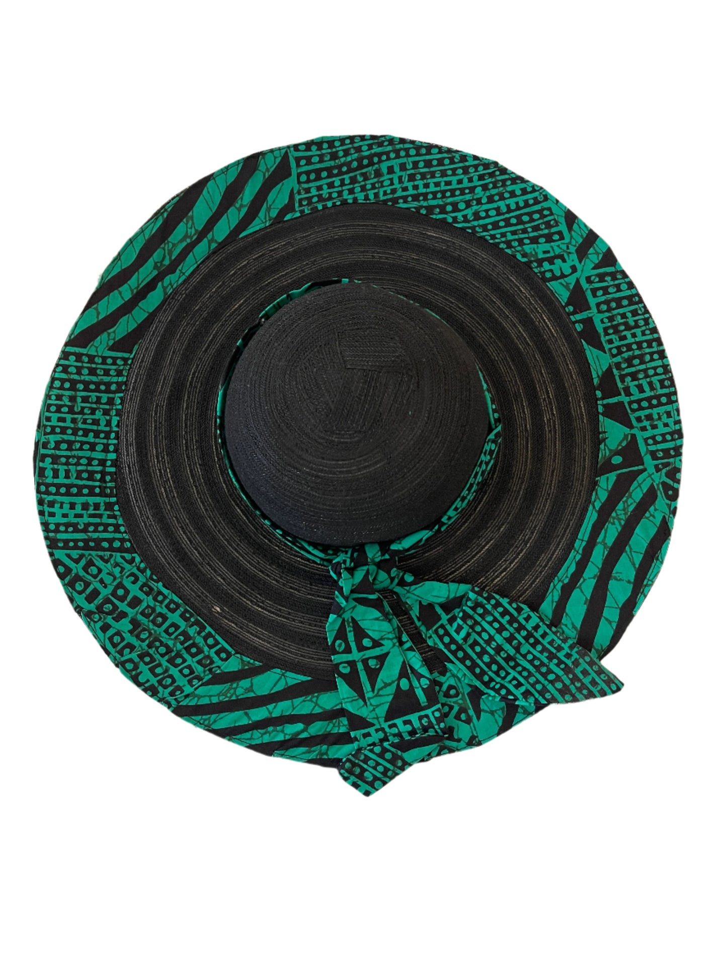 Green & Black Straw hat