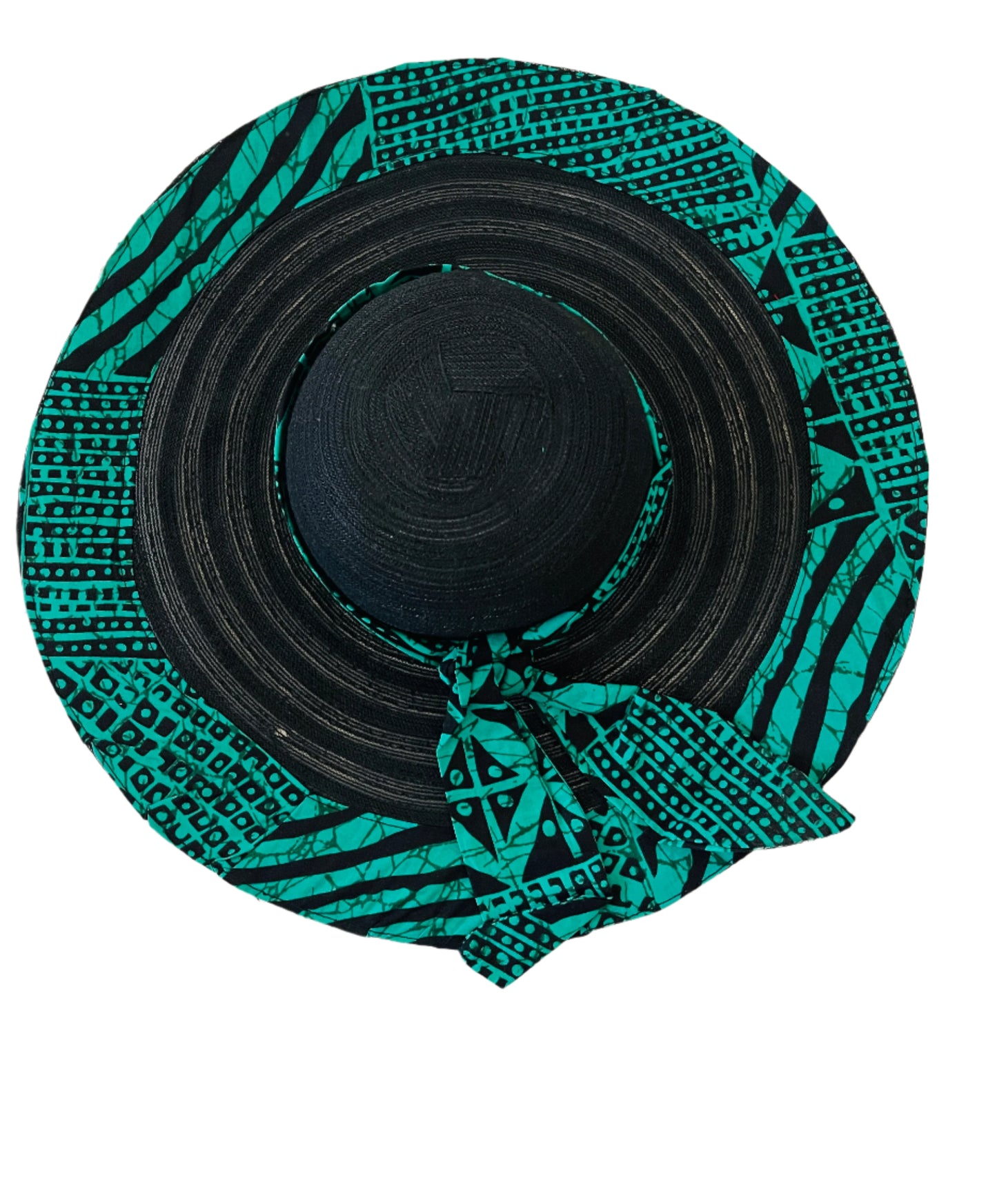 Green & Black Straw hat
