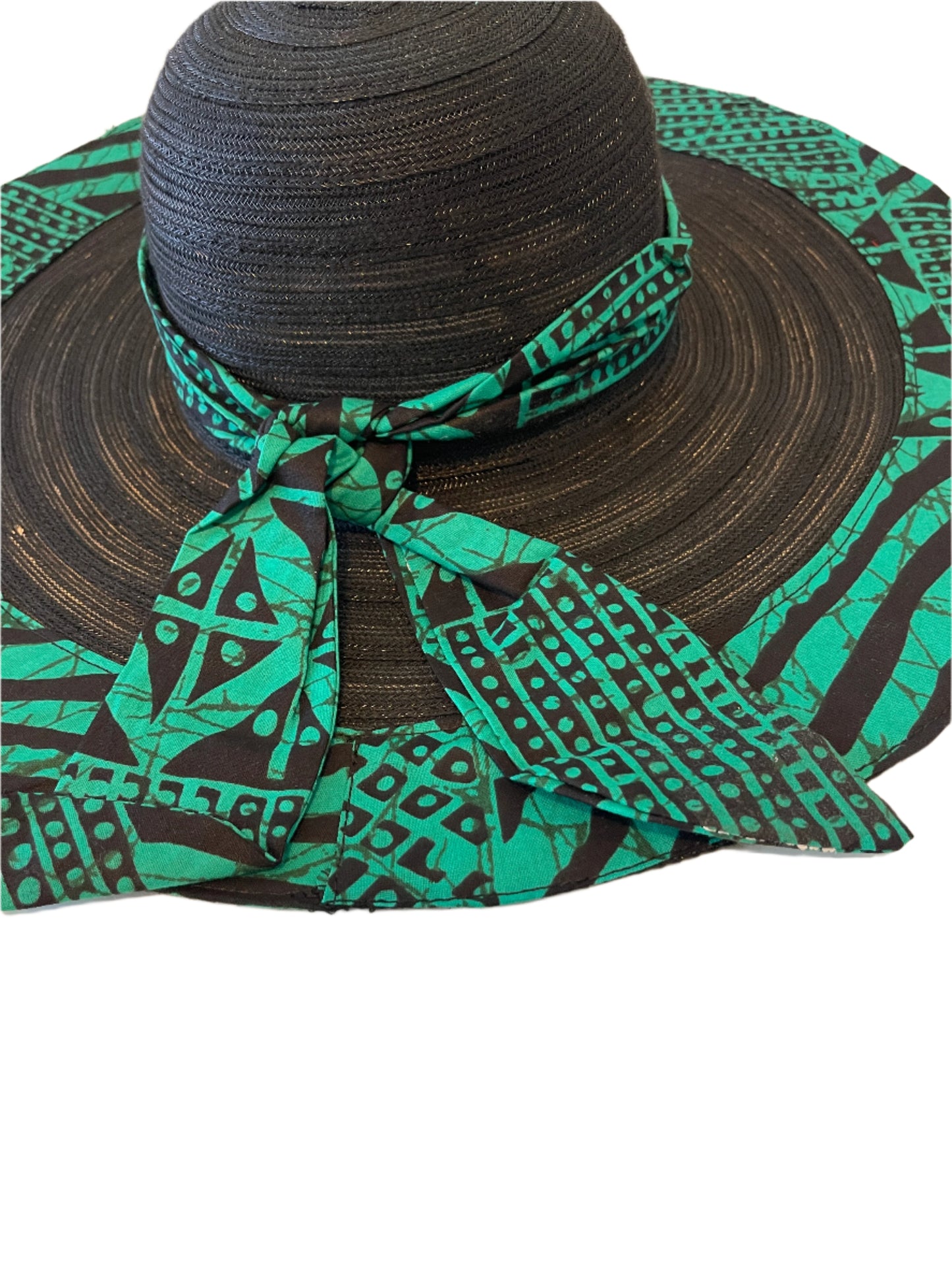 Green & Black Straw hat