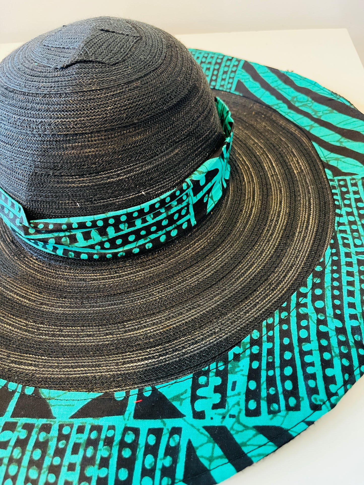 Green & Black Straw hat
