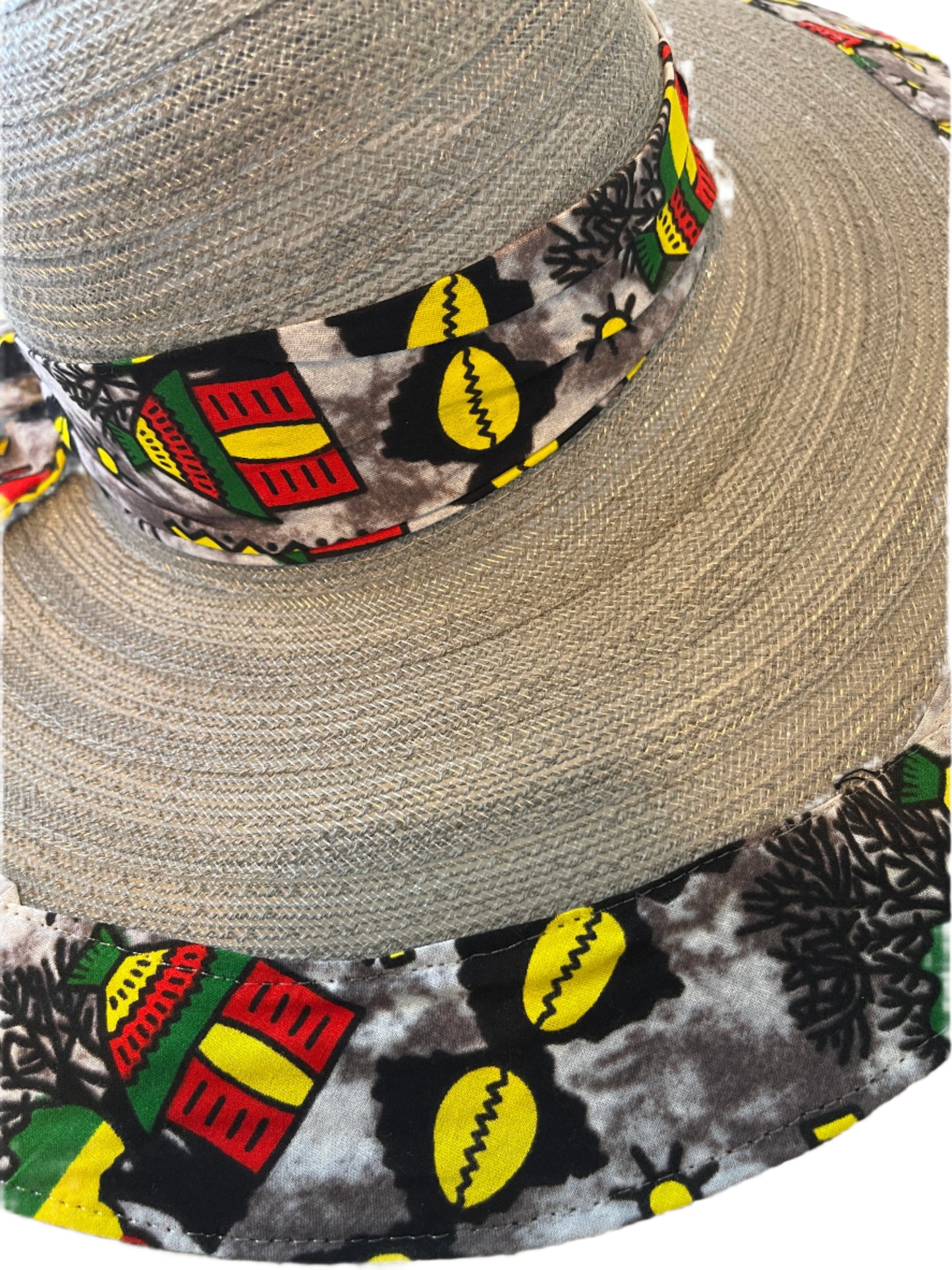 Africa map Straw hat