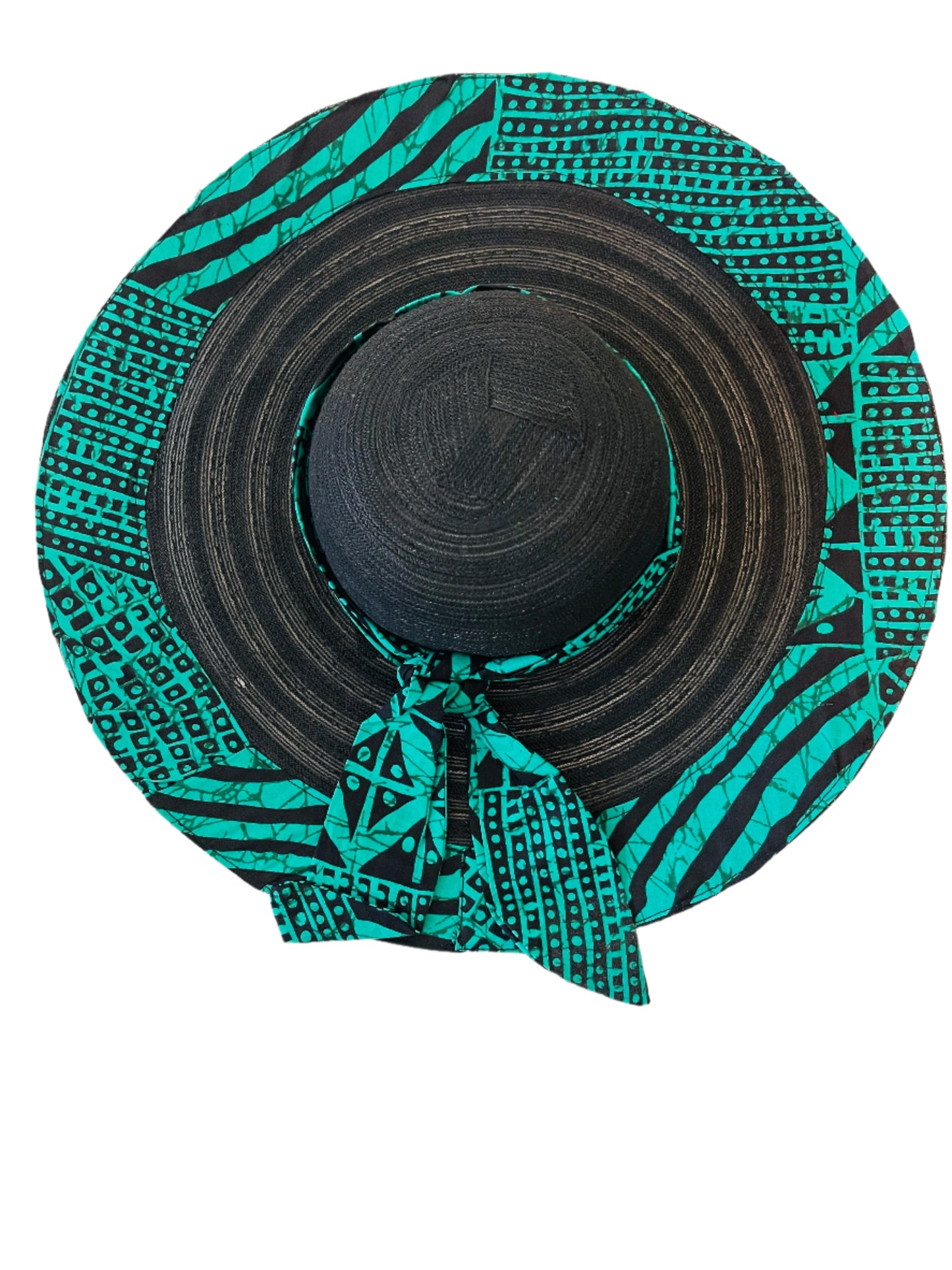 Green & Black Straw hat