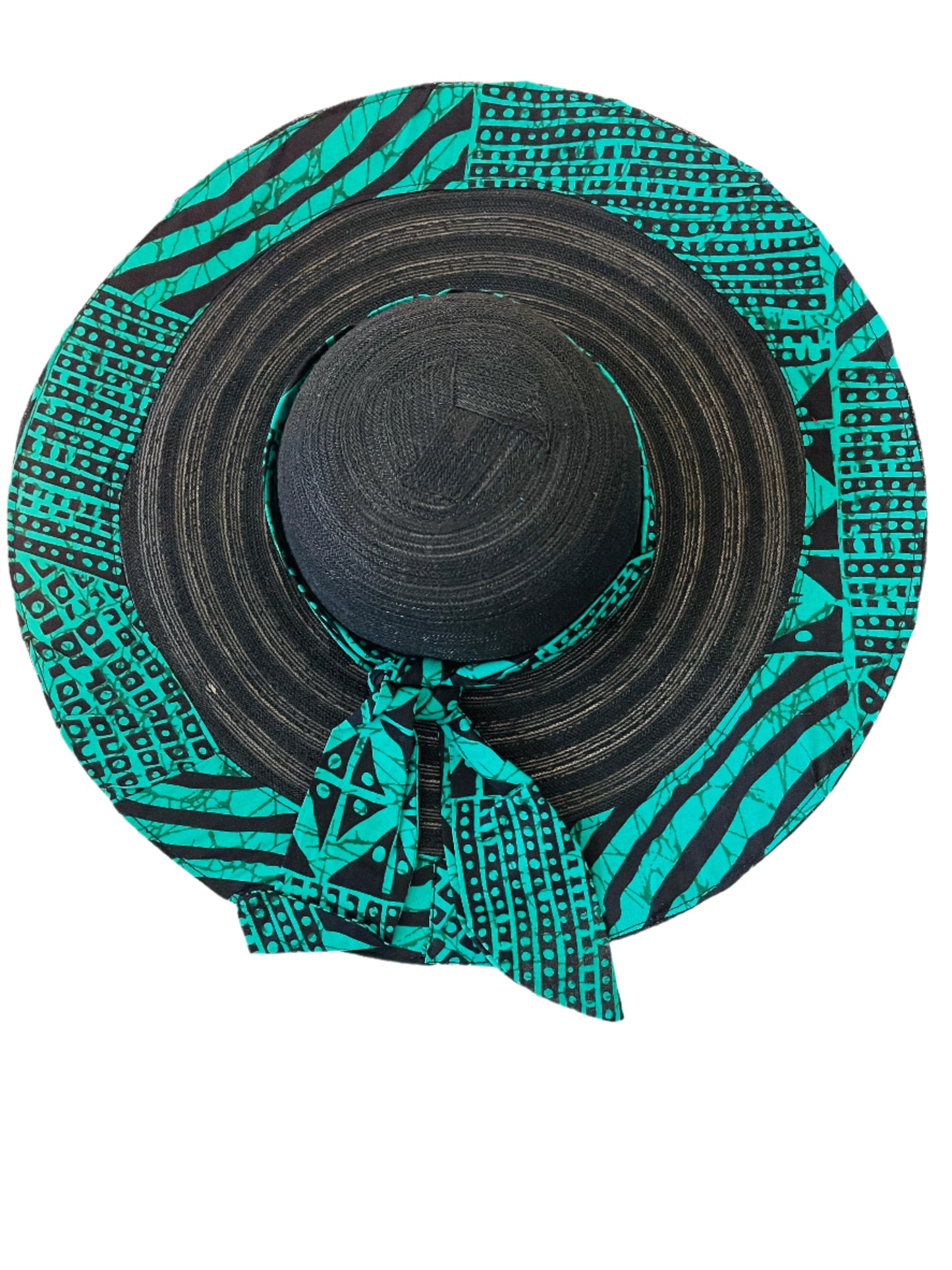 Green & Black Straw hat