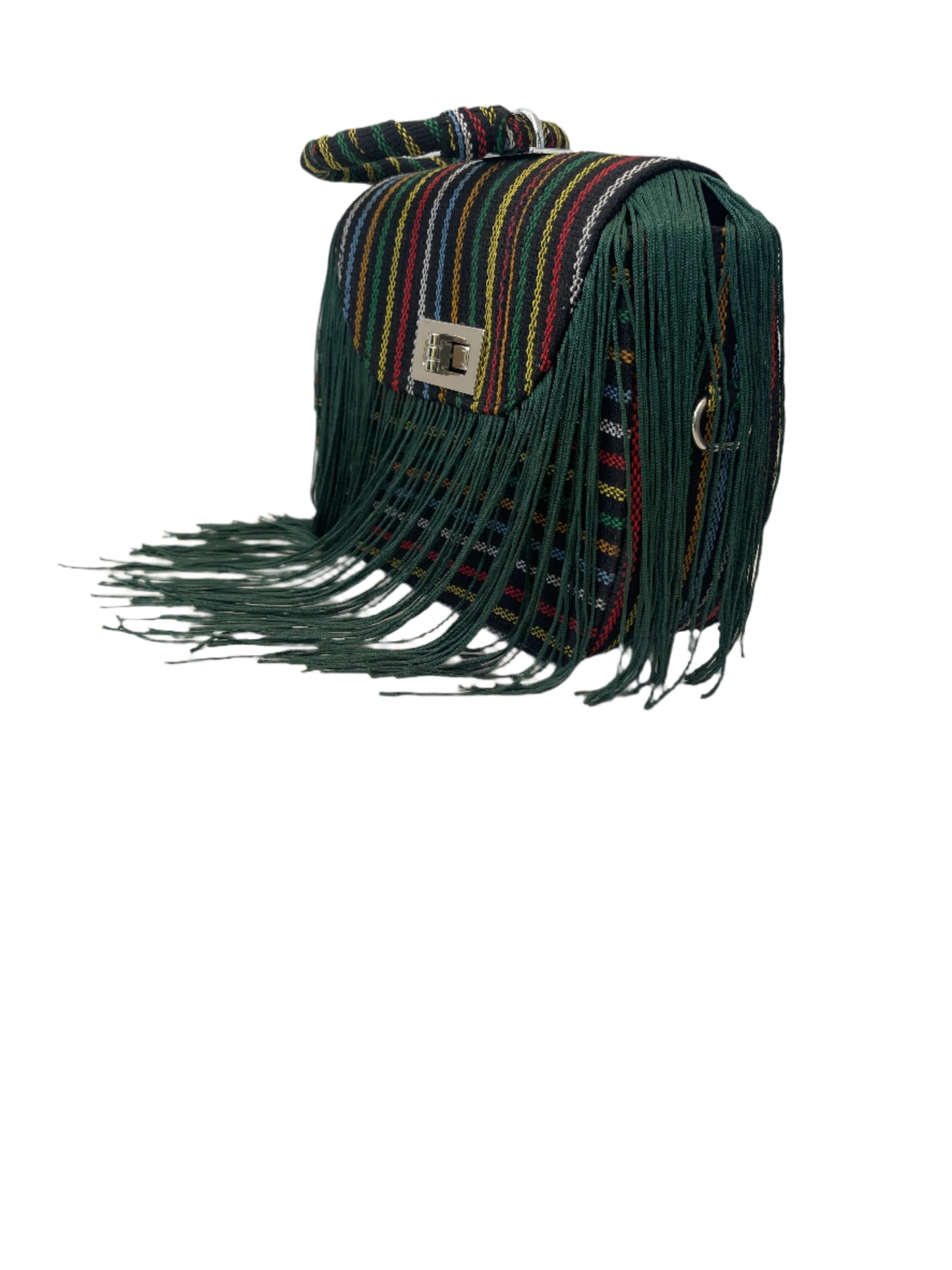 Multi-colour fringe bag